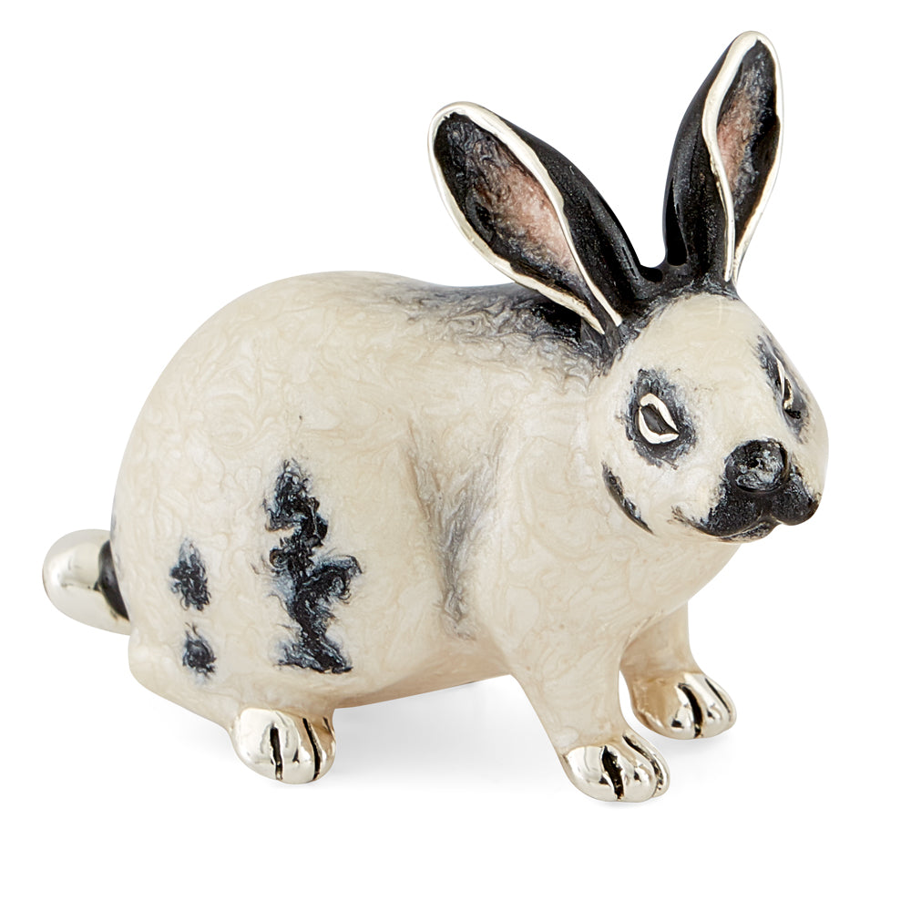 Saturno Silver & Enamelled White Rabbit Family – Offord & Sons