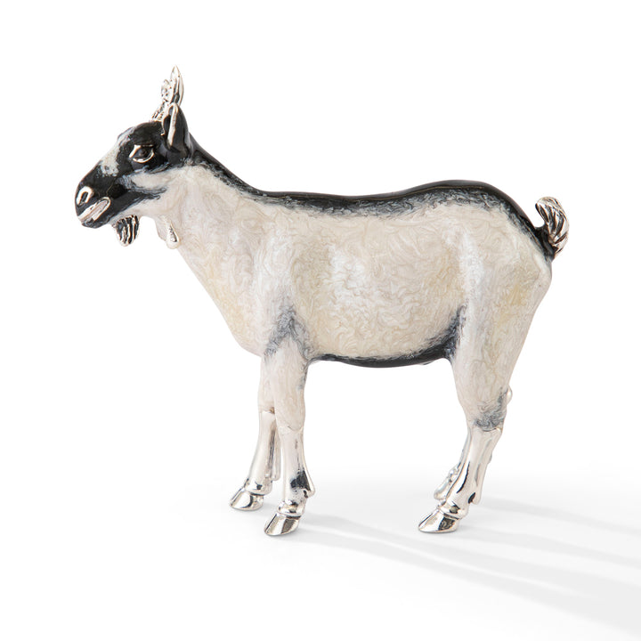 Saturno Silver & Enamelled Goat