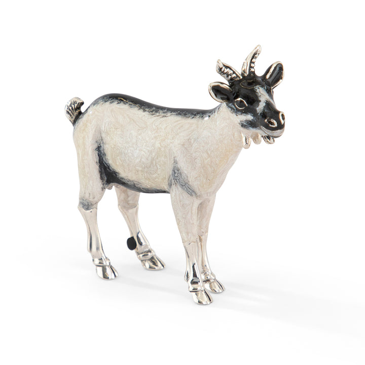 Saturno Silver & Enamelled Goat