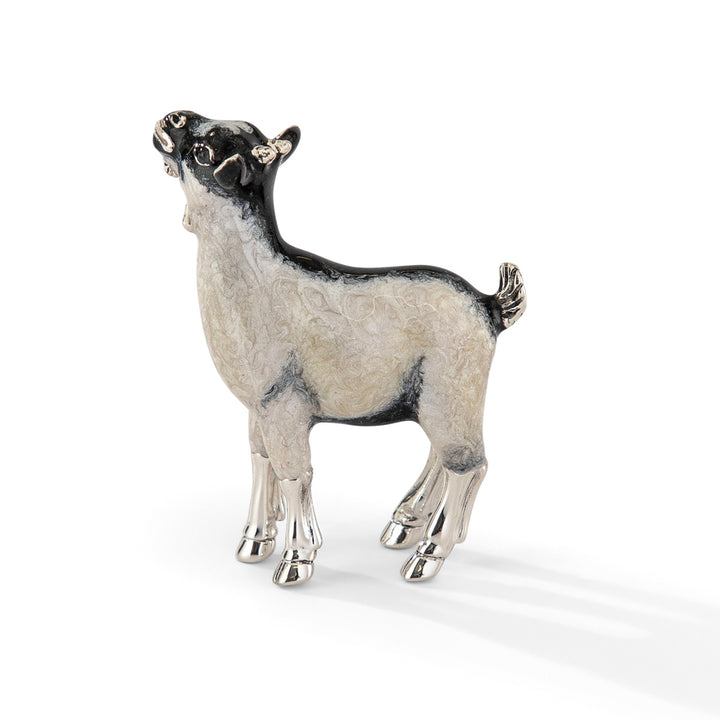Saturno Silver & Enamelled Goat