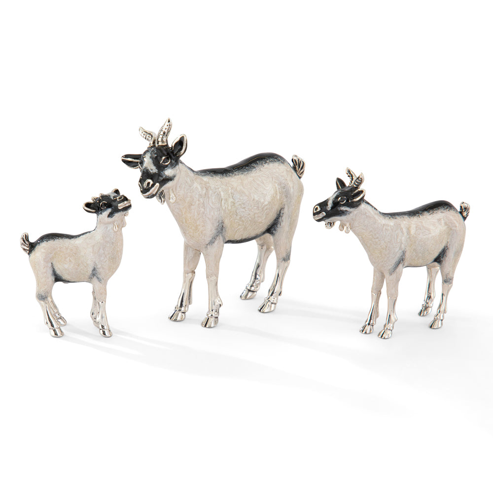 Saturno Silver & Enamelled Goat