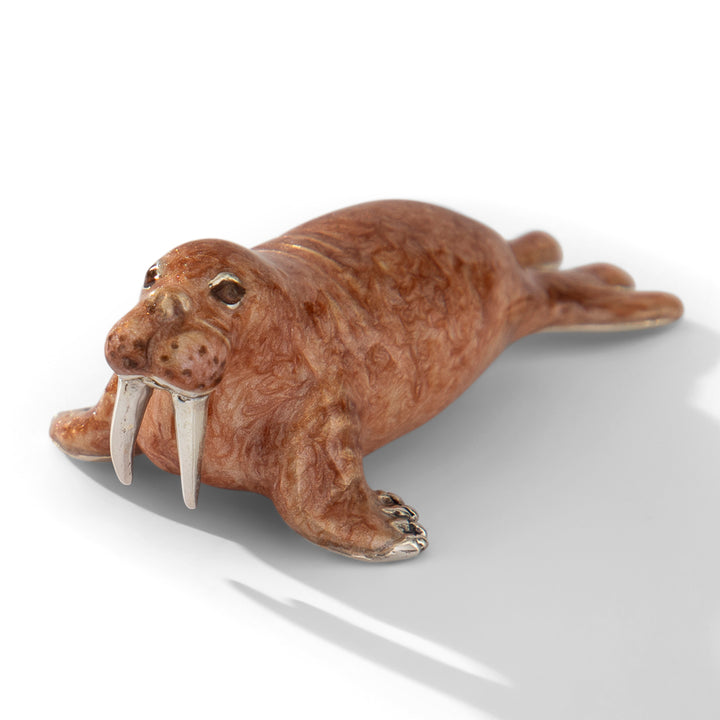 Saturno Silver & Enamelled Walrus