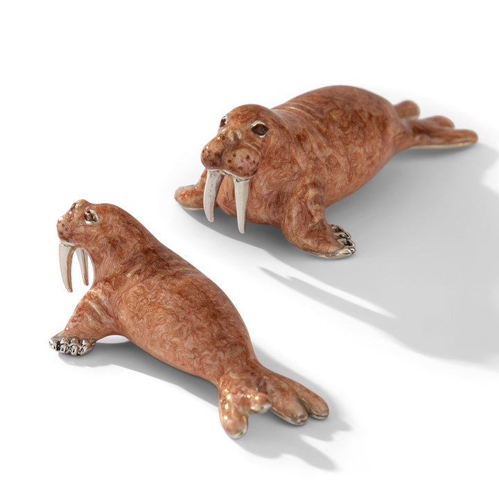 Saturno Silver & Enamelled Walrus