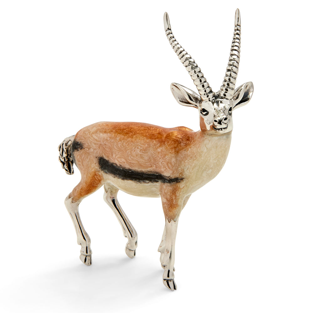 Saturno Silver & Enamelled Gazelle