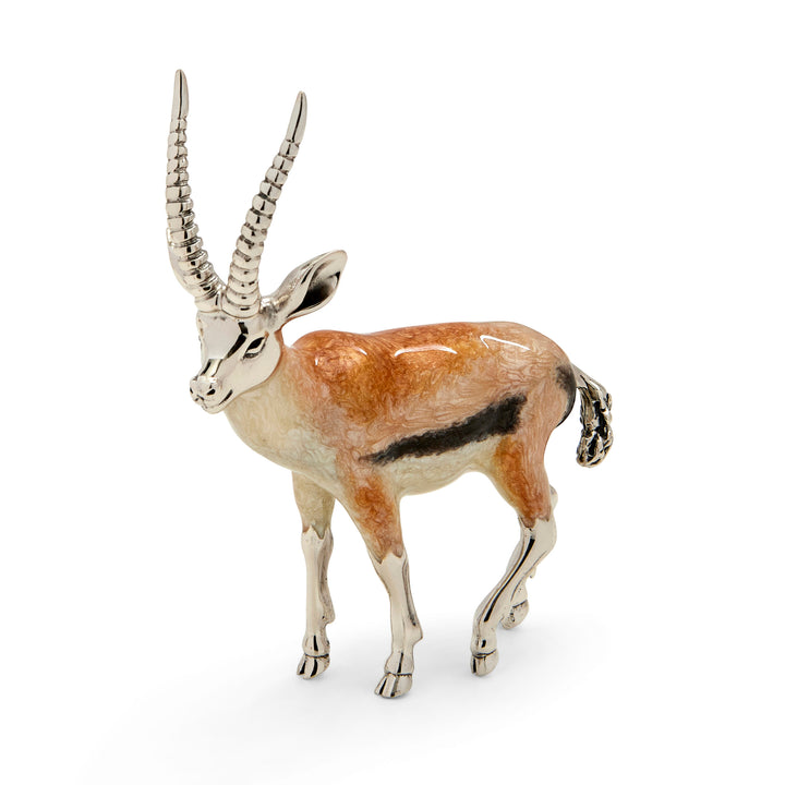 Saturno Silver & Enamelled Gazelle