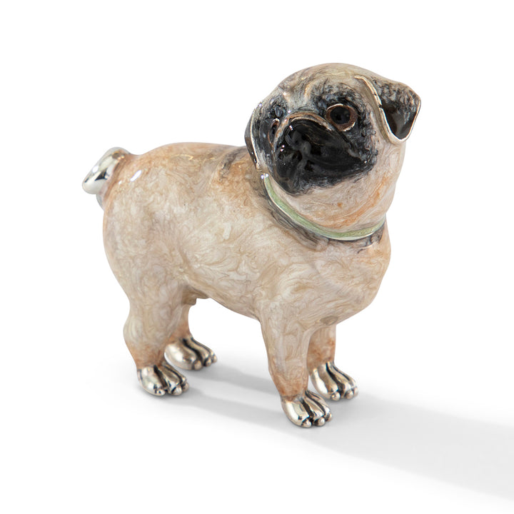 Saturno Silver & Enamelled Pug