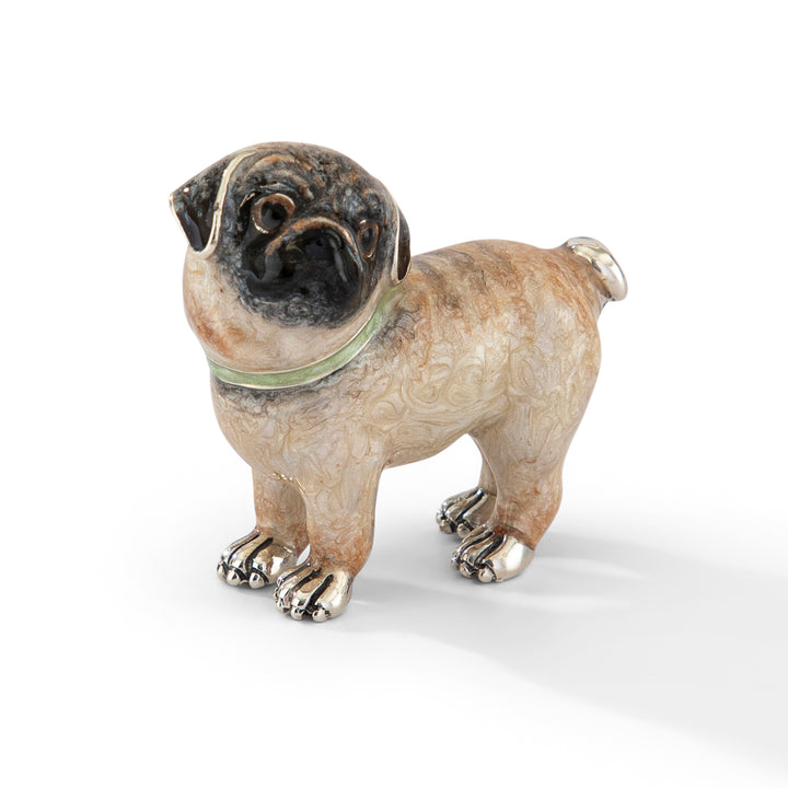 Saturno Silver & Enamelled Pug