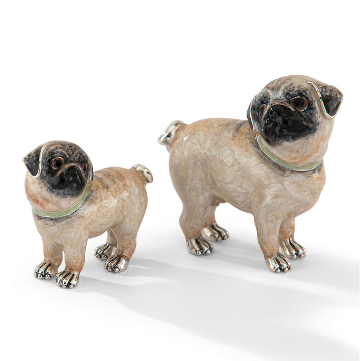Saturno Silver & Enamelled Pug