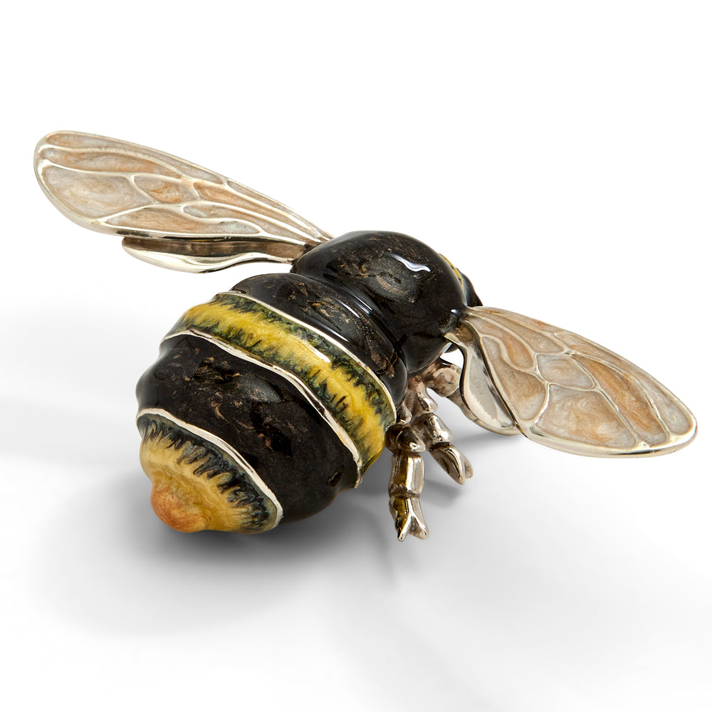 Saturno Silver & Enamelled Bumblebees