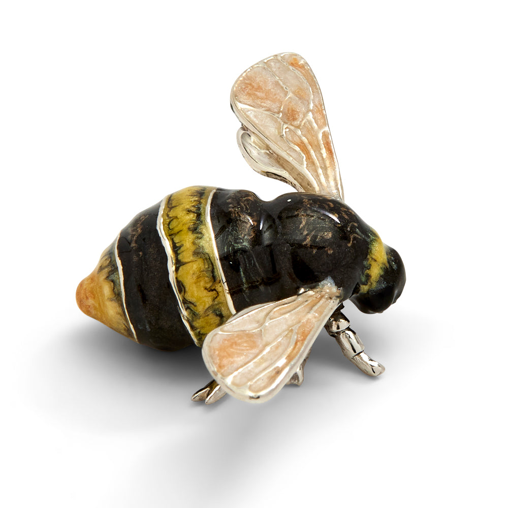 Saturno Silver & Enamelled Bumblebees