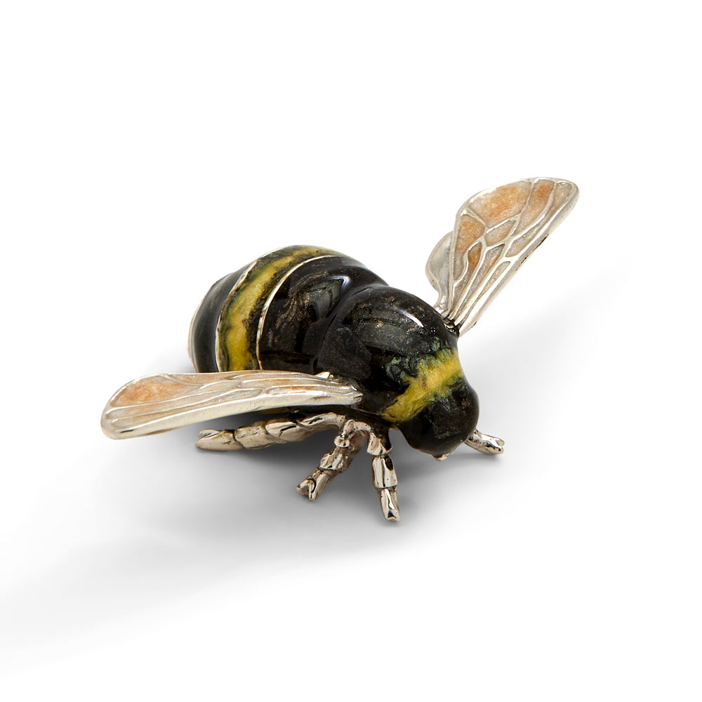 Saturno Silver & Enamelled Bumblebees