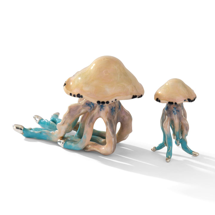 Saturno Silver & Enamelled Jelly Fish