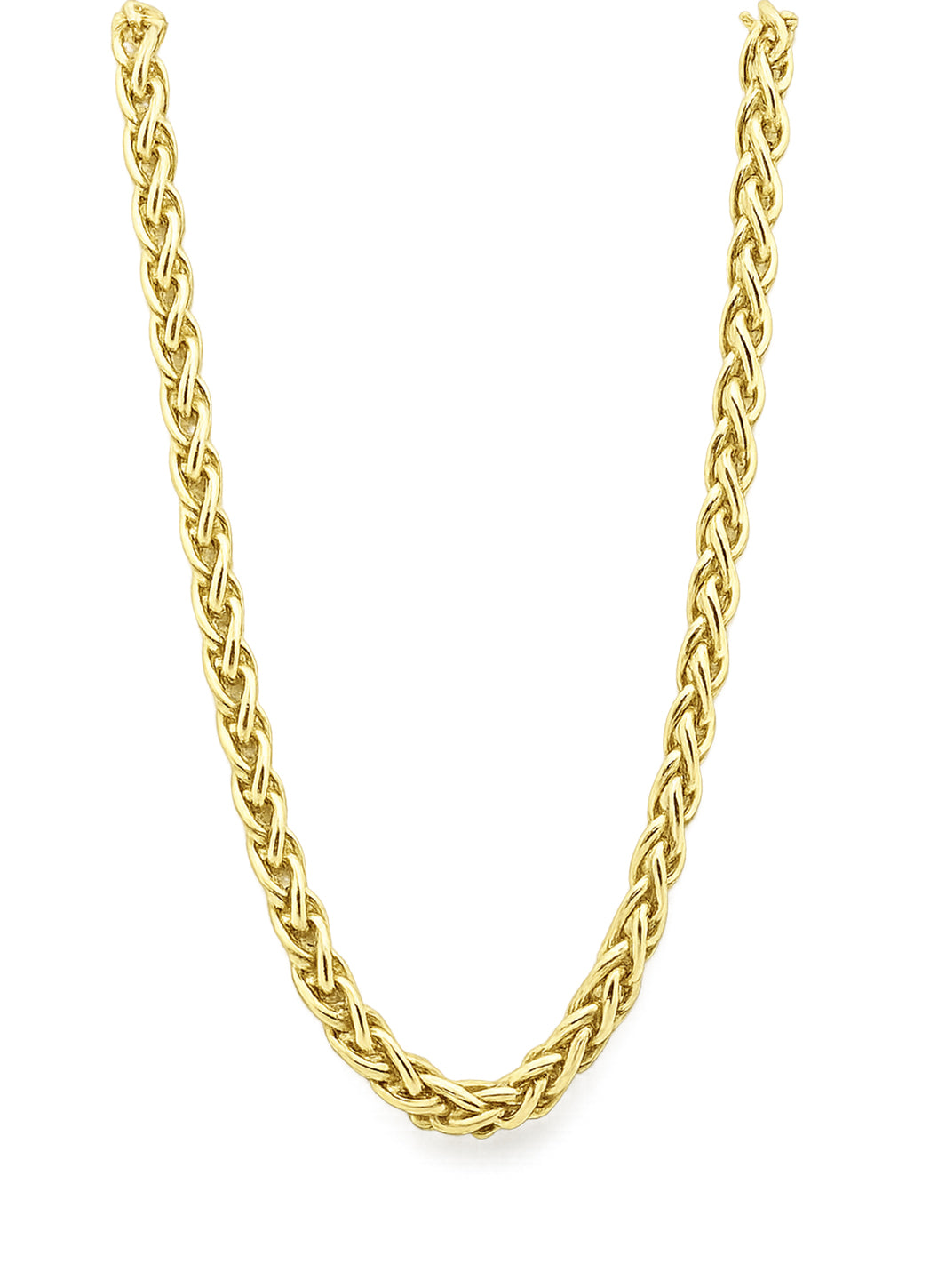 Pre-owned 18ct yellow gold spiga chain