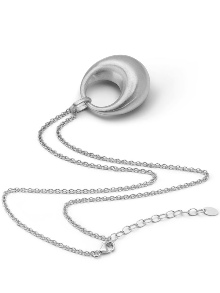 Silver Bergamo Electroformed Necklace – Rhodium