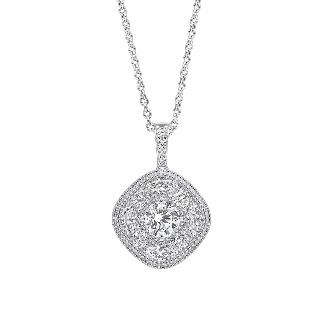Diamonfire Pave Stippled Pendant