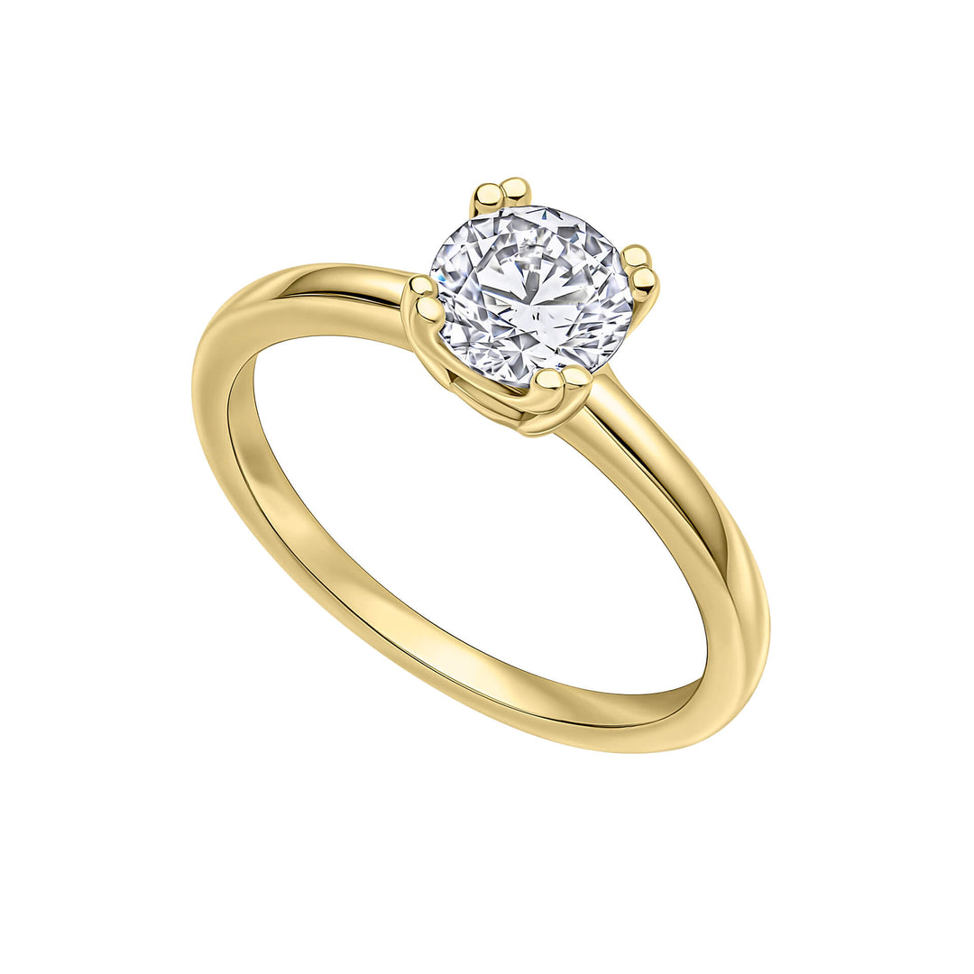 Diamonfire Double Claw Solitaire Ring