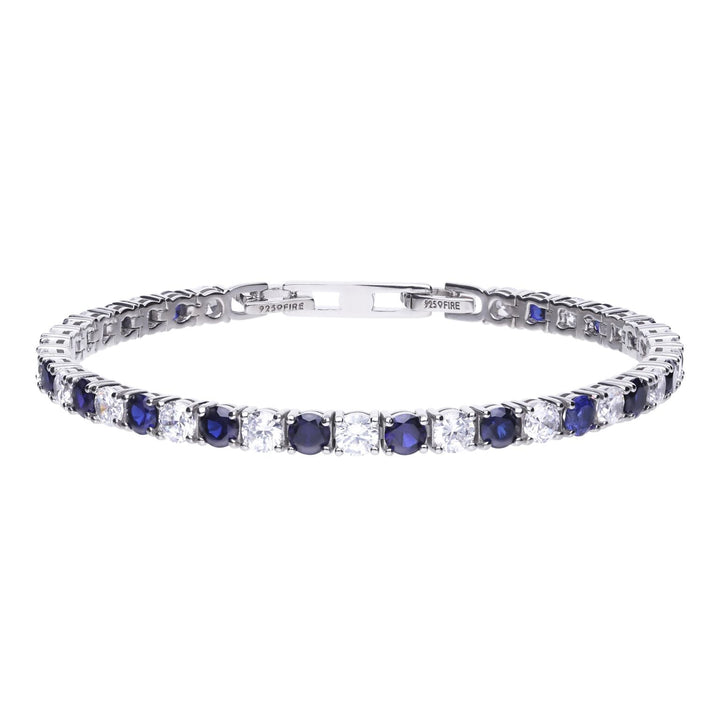 Diamonfire Two Tone Zirconia Tennis Bracelet