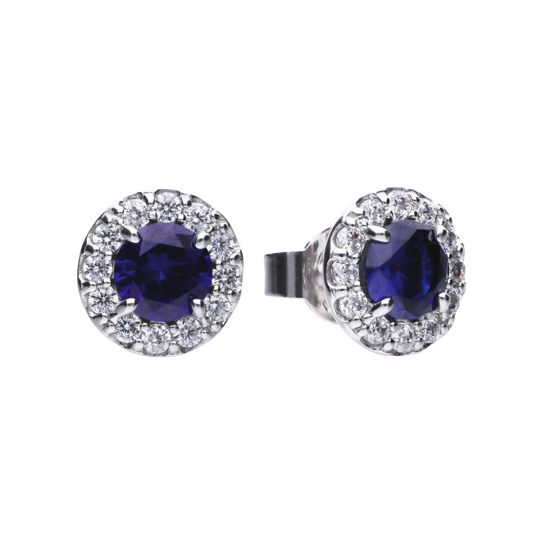 Diamonfire Round Colour Pave Stud Earrings