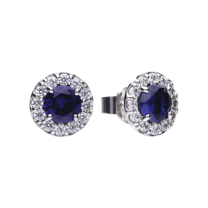 Diamonfire Round Colour Pave Stud Earrings