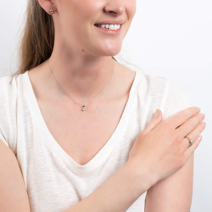 Diamonfire Six Claw Carat Stud Earrings