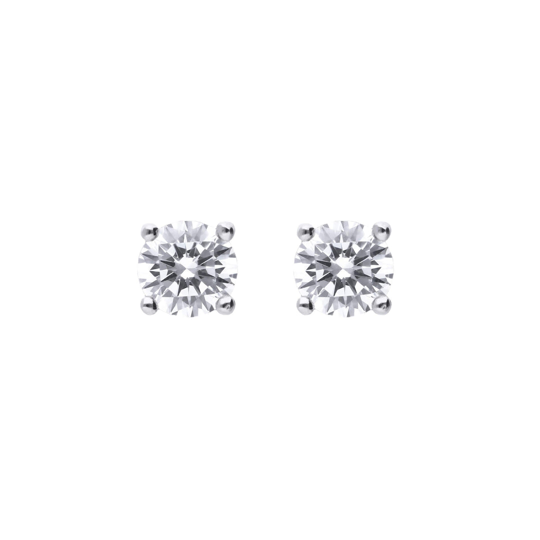 Diamonfire Four Claw Carat Stud Earrings