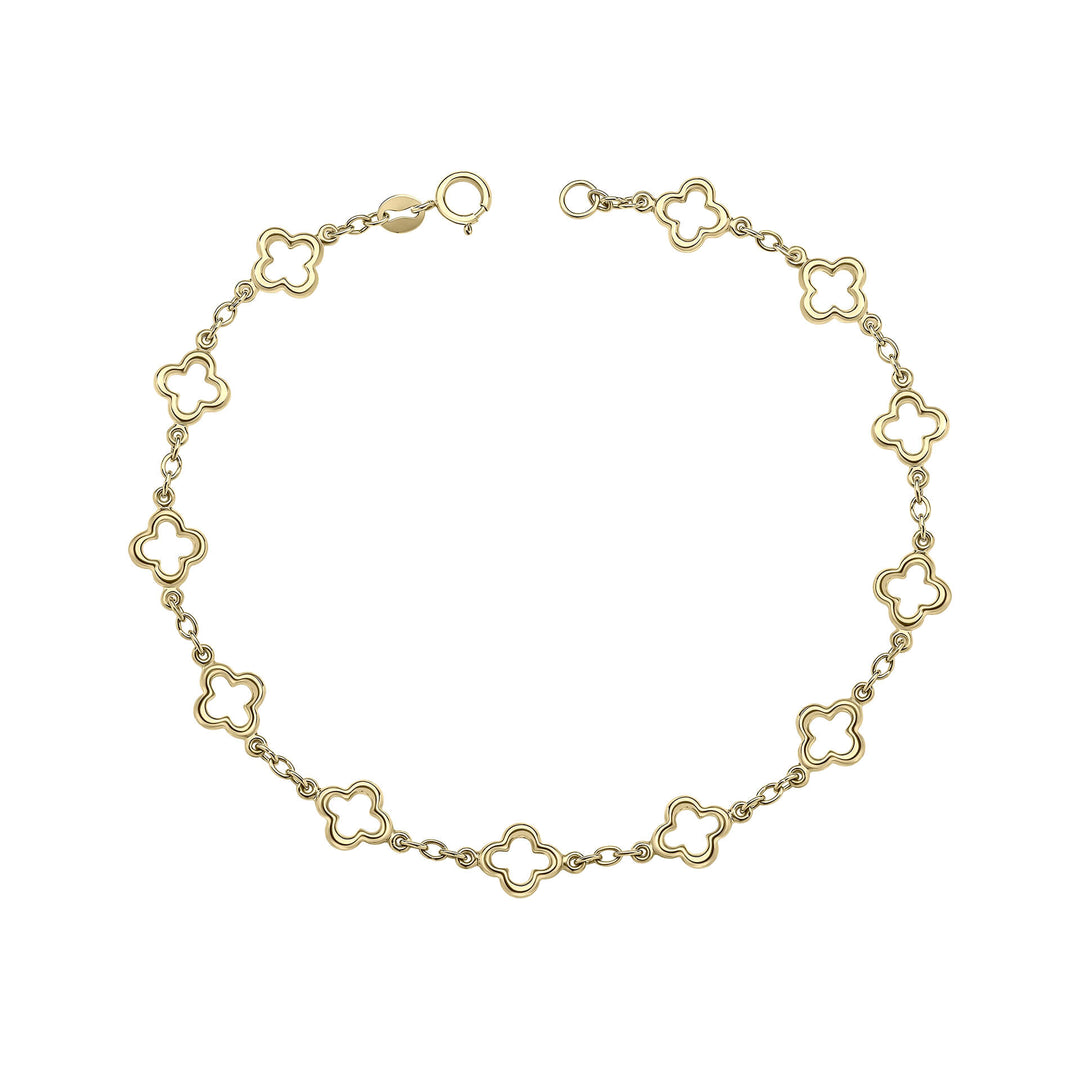 Elements Gold Quatrefoil Station Bracelet