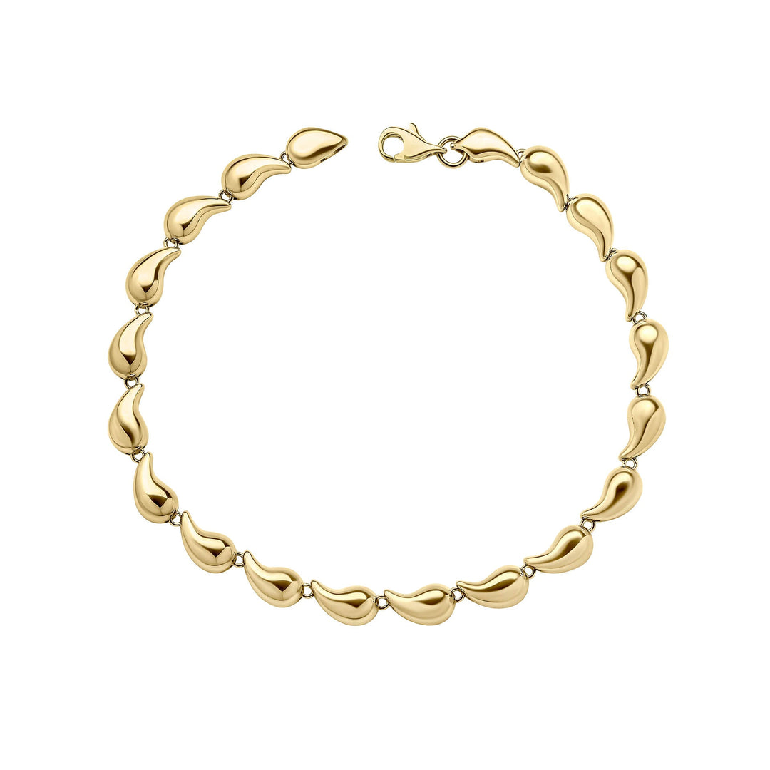 Elements Gold Organic Droplet Tennis Bracelet
