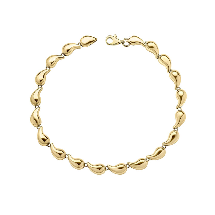 Elements Gold Organic Droplet Tennis Bracelet