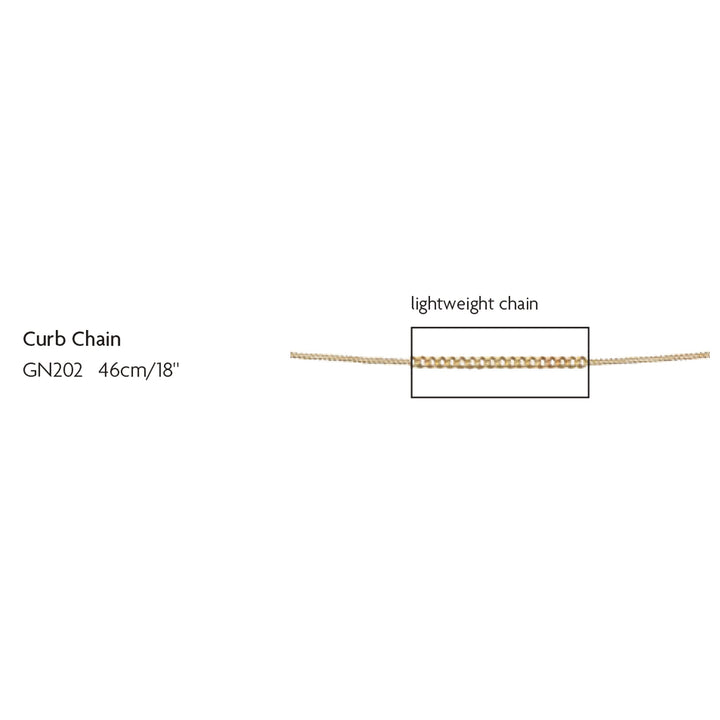 Elements Gold 0.6mm Curb Chain 46cm