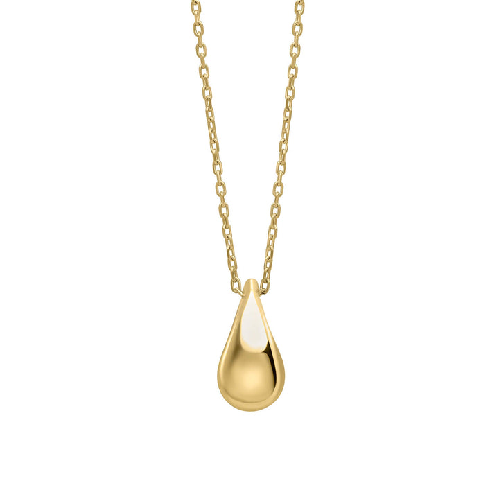 Elements Gold Plain Teardrop Necklace