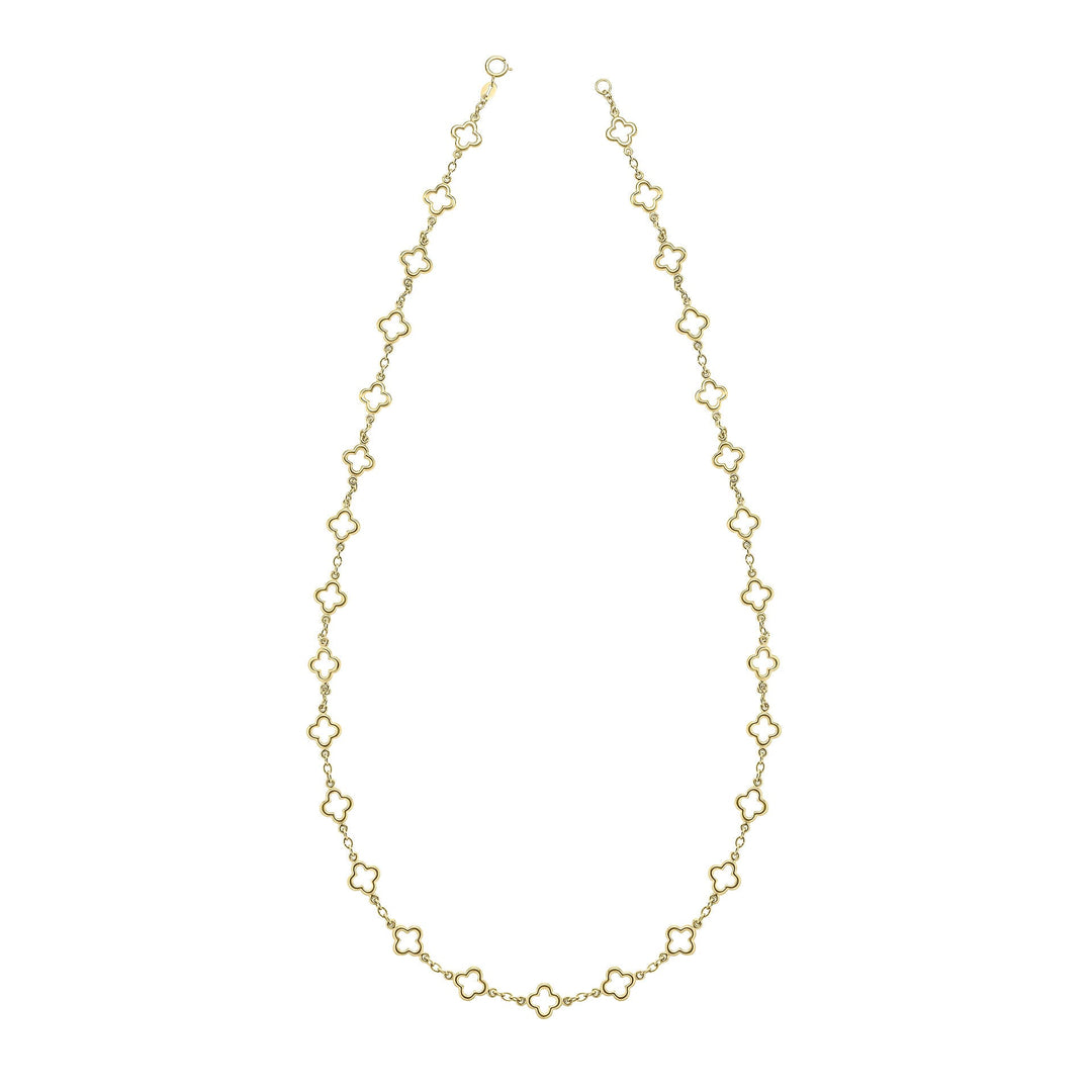 Elements Gold Quatrefoil Station Necklace