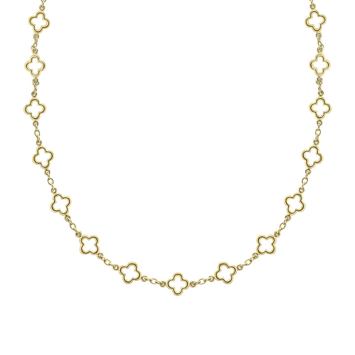 Elements Gold Quatrefoil Station Necklace