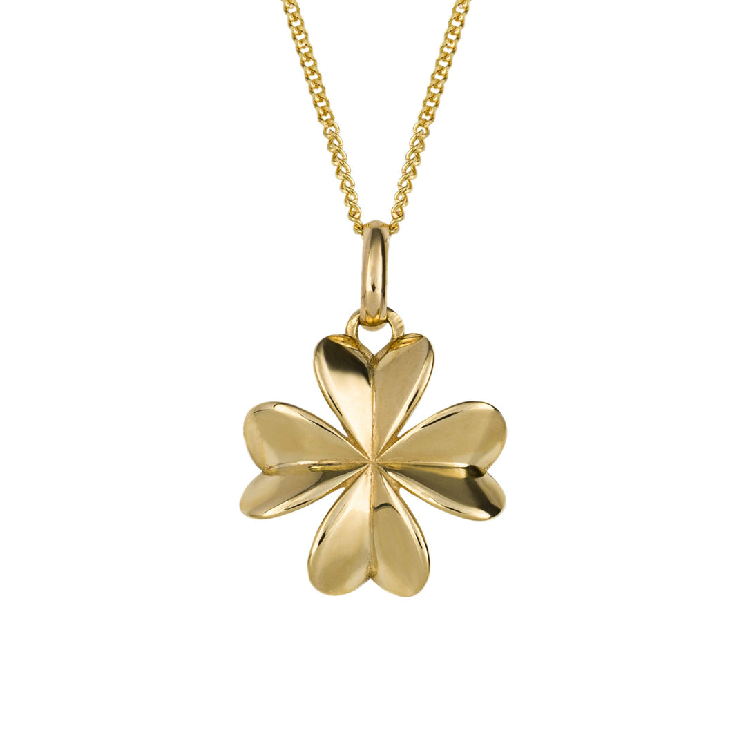 Elements Gold Four Leaf Clover Pendant