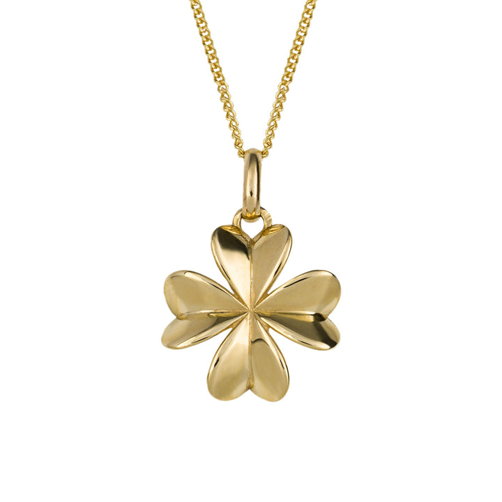 Elements Gold Four Leaf Clover Pendant
