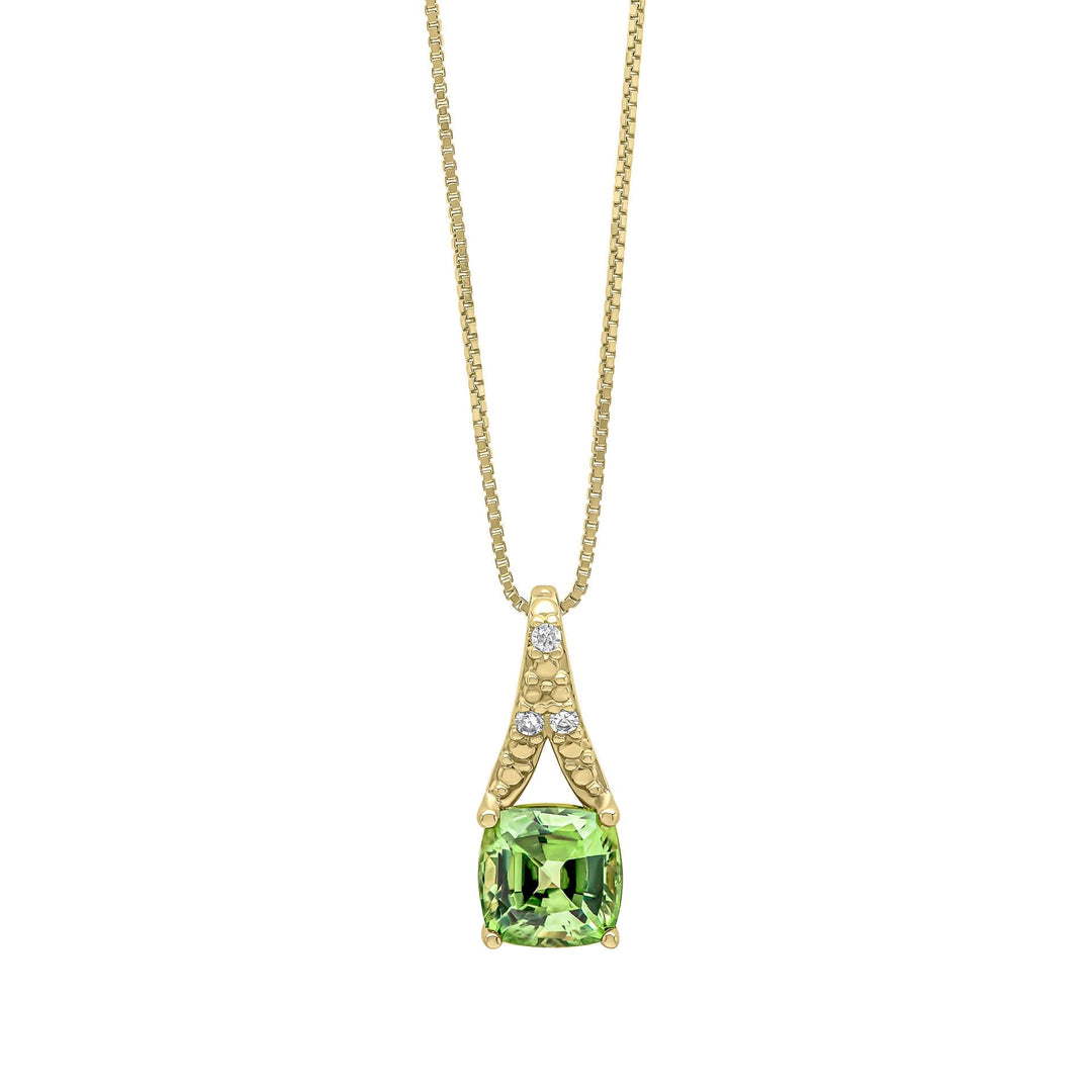 Elements Gold Rose Cut Sapphire and Diamond Pendant