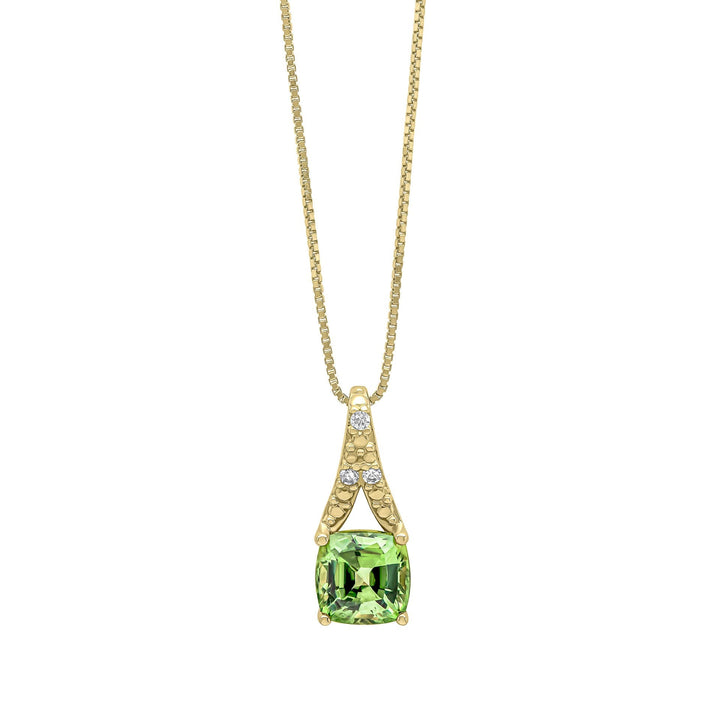 Elements Gold Rose Cut Sapphire and Diamond Pendant