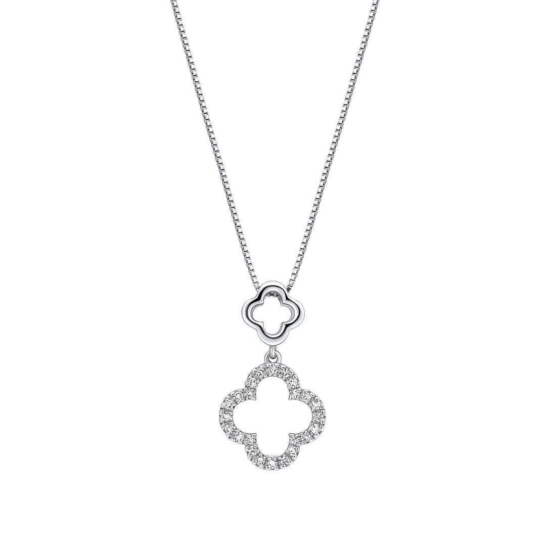 Elements Gold Diamond Quatrefoil Pendant
