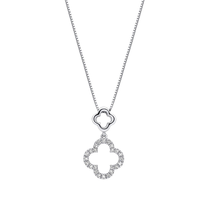 Elements Gold Diamond Quatrefoil Pendant