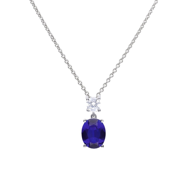 Diamonfire Oval Zirconia Drop Pendant