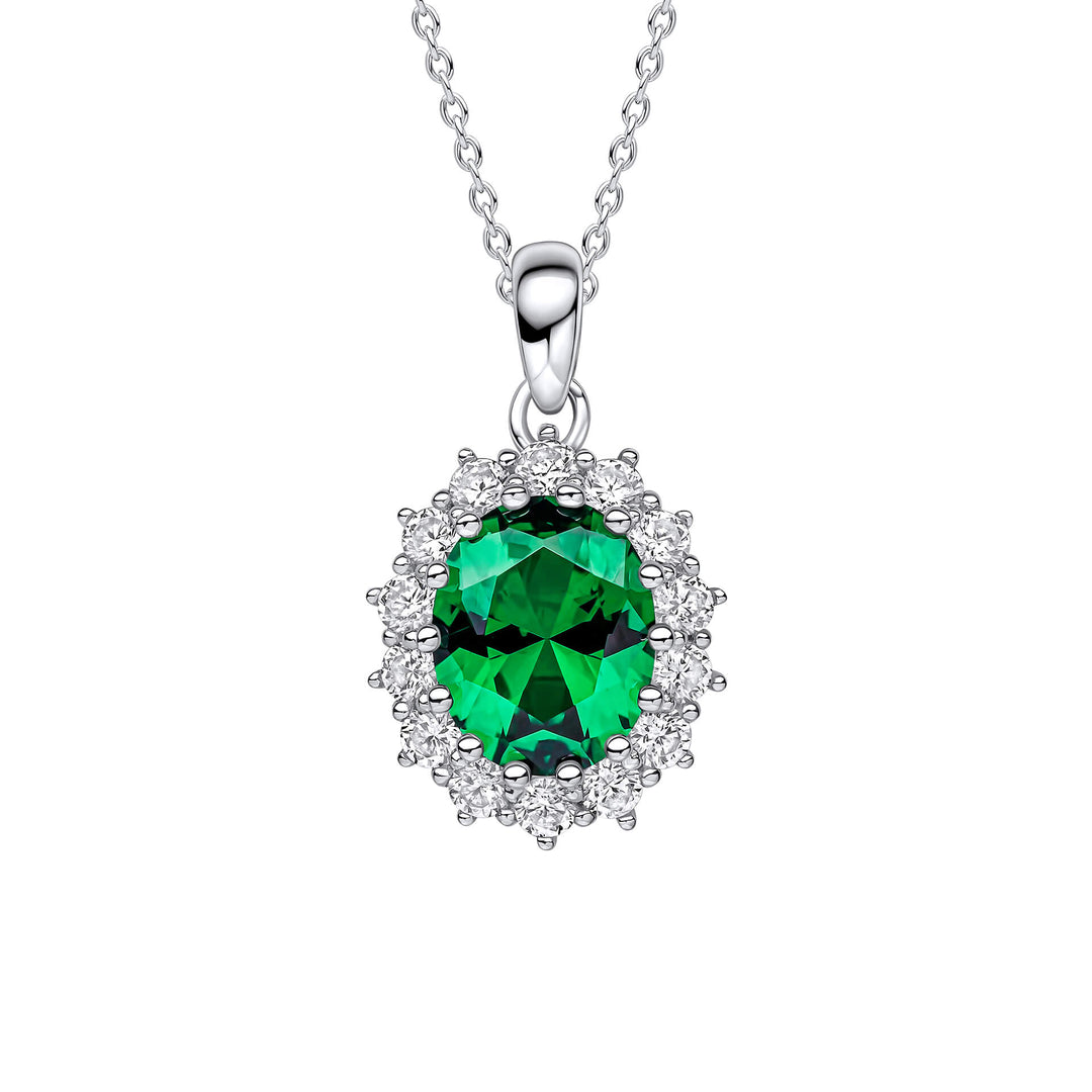 Diamonfire Oval Pendant with Surround