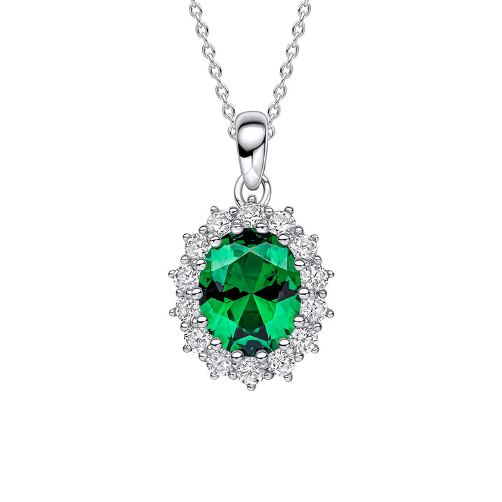 Diamonfire Oval Pendant with Surround