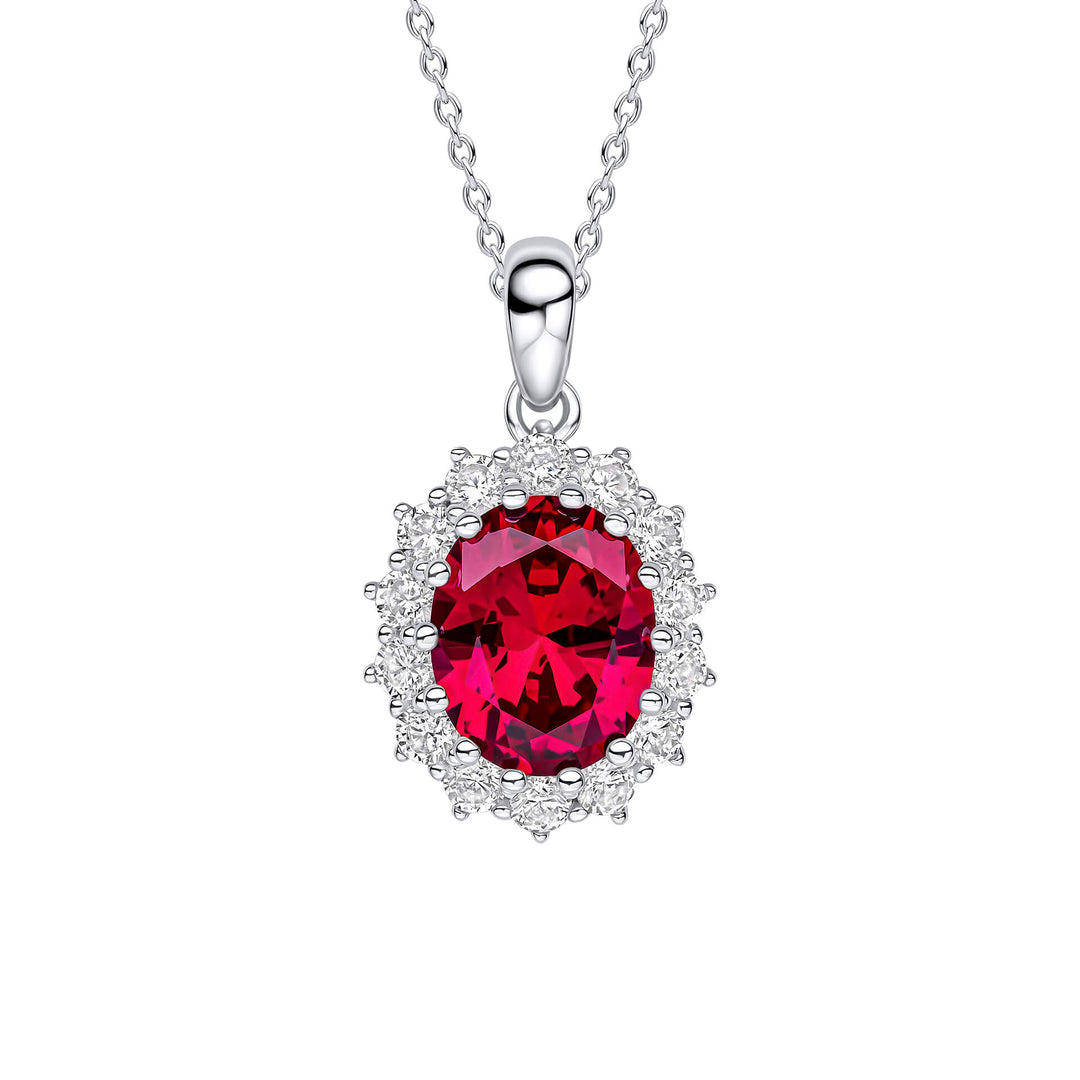 Diamonfire Oval Pendant with Surround