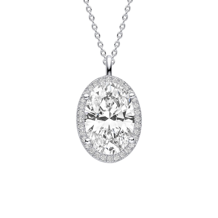 Diamonfire Oval Halo Pendant