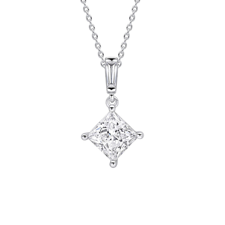 Diamonfire Princess Cut Drop Pendant