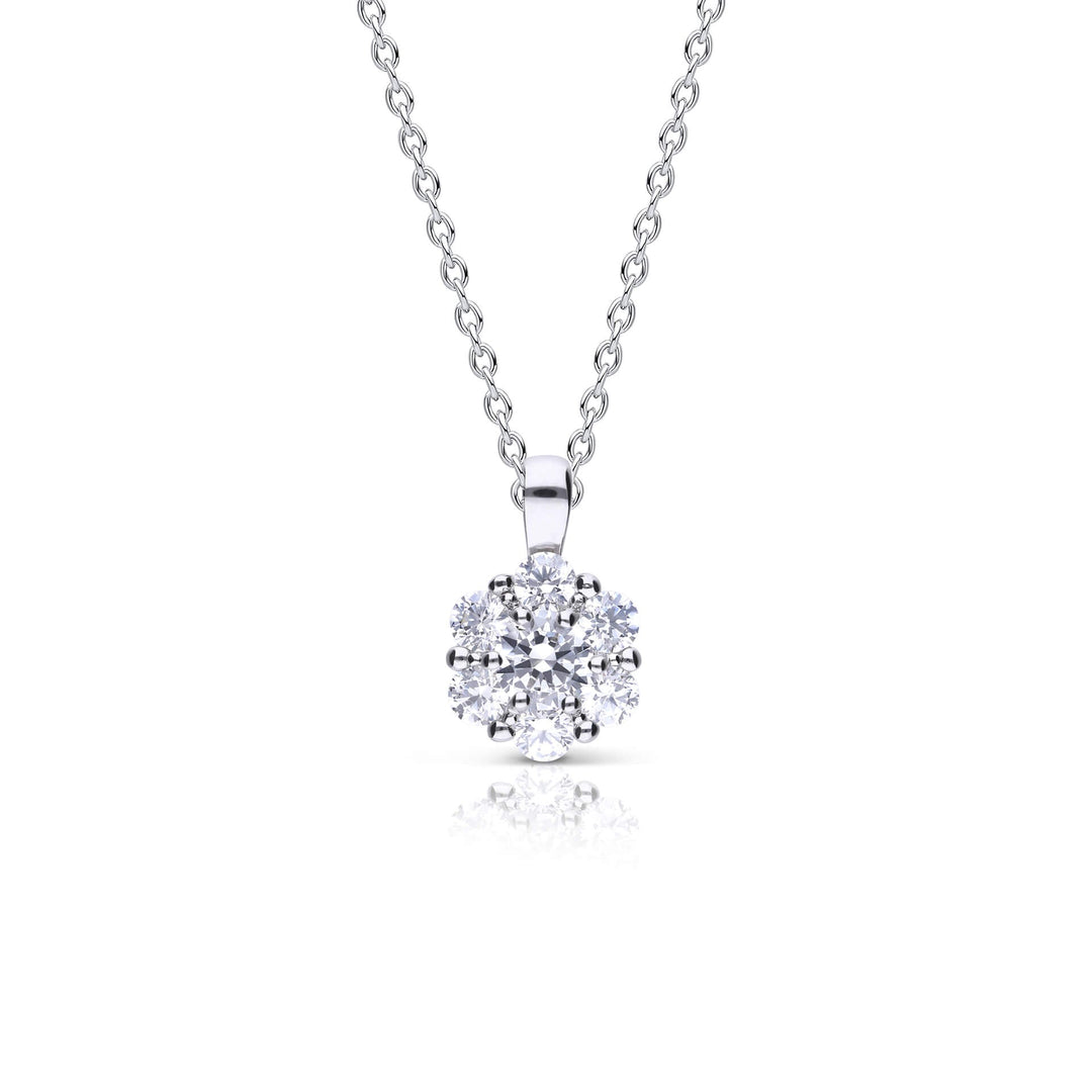 Diamonfire Flower Cluster Pendant