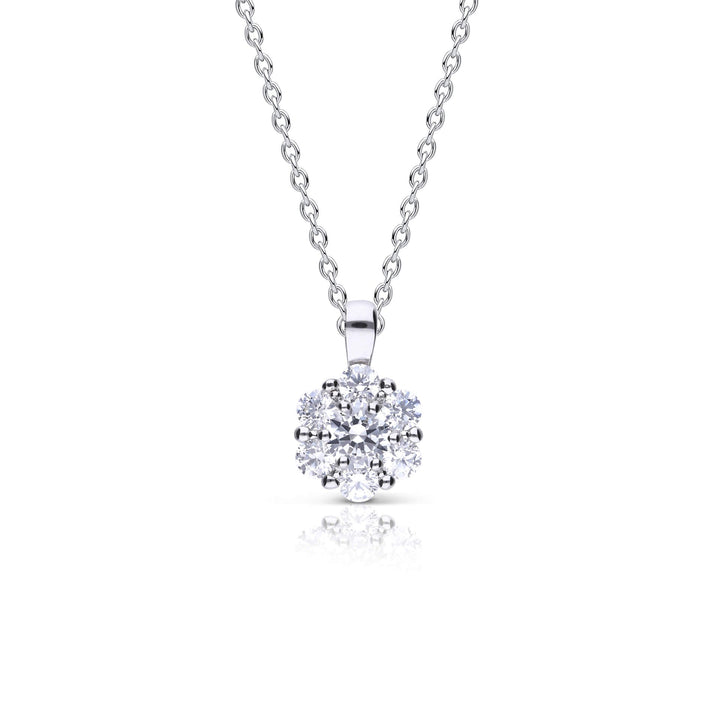Diamonfire Flower Cluster Pendant