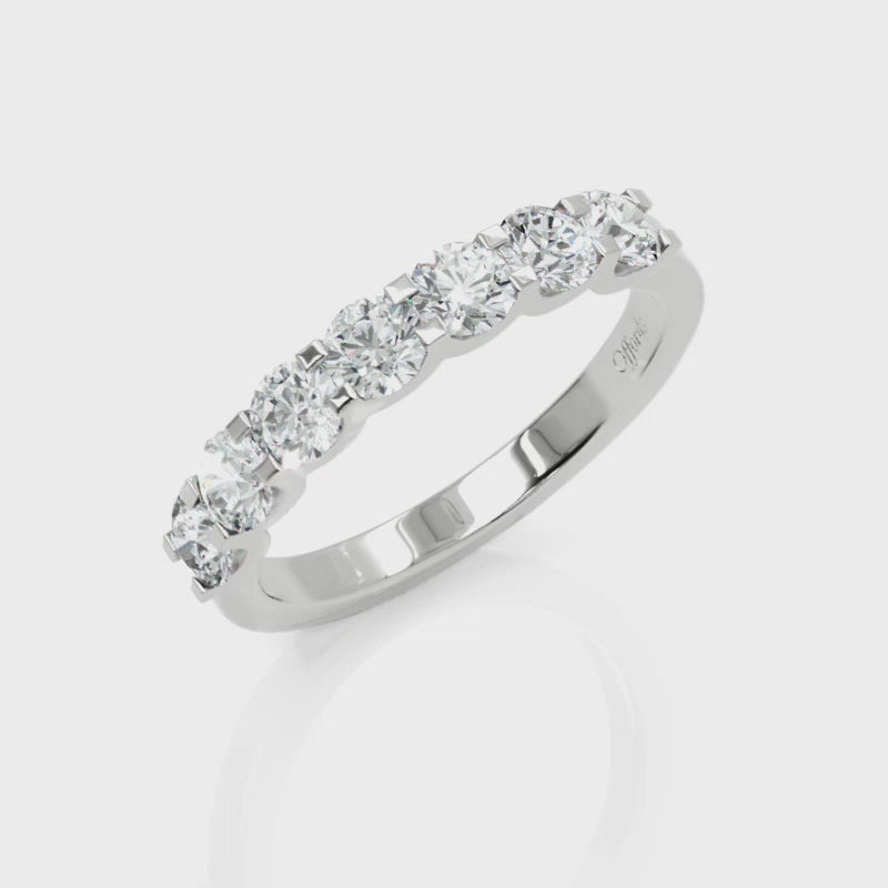 Platinum seven stone diamond eternity ring